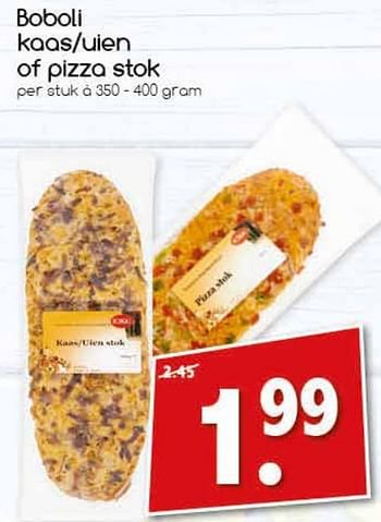Aanbiedingen Boboli kaas-uien of pizza stok - Boboli - Geldig van 19/02/2017 tot 25/02/2017 bij Agrimarkt