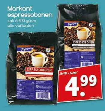 Aanbiedingen Markant espressobonen - Markant - Geldig van 19/02/2017 tot 25/02/2017 bij Agrimarkt