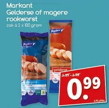 Aanbiedingen Markant gelderse of magere rookworst - Markant - Geldig van 19/02/2017 tot 25/02/2017 bij Agrimarkt