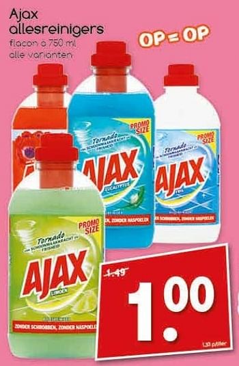 Aanbiedingen Ajax allesreinigers - Ajax - Geldig van 19/02/2017 tot 25/02/2017 bij Agrimarkt