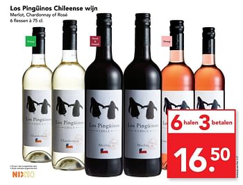 Aanbiedingen Los pingüinos chileense wijn - Rode wijnen - Geldig van 19/02/2017 tot 25/02/2017 bij Deen Supermarkten