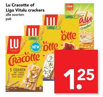 Aanbiedingen Lu cracotte of liga vitalu crackers - Lu - Geldig van 19/02/2017 tot 25/02/2017 bij Deen Supermarkten
