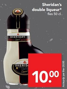 Aanbiedingen Sheridan`s double liqueur - Sheridan's - Geldig van 19/02/2017 tot 25/02/2017 bij Deen Supermarkten