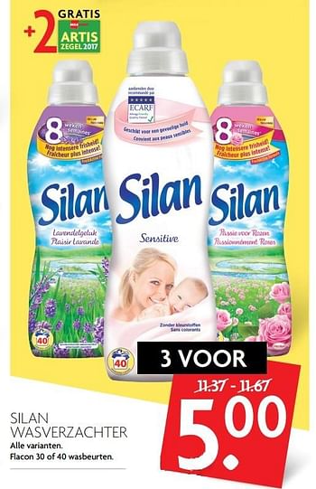 Aanbiedingen Silan wasverzachter - Silan - Geldig van 19/02/2017 tot 25/02/2017 bij Deka Markt