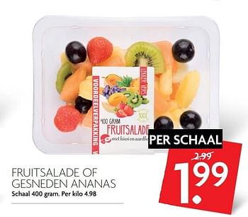 Aanbiedingen Fruitsalade of gesneden ananas - Huismerk - Deka Markt - Geldig van 19/02/2017 tot 25/02/2017 bij Deka Markt