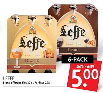 Aanbiedingen Leffe blond of bruin - Leffe - Geldig van 19/02/2017 tot 25/02/2017 bij Deka Markt