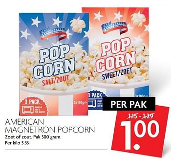 Aanbiedingen American magnetron popcorn - Huismerk - Deka Markt - Geldig van 19/02/2017 tot 25/02/2017 bij Deka Markt