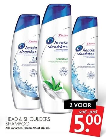 Aanbiedingen Head + shoulders shampoo - Head &amp; Shoulders - Geldig van 19/02/2017 tot 25/02/2017 bij Deka Markt