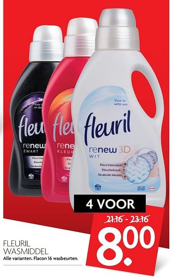 Aanbiedingen Fleuril wasmiddel - Fleuril - Geldig van 19/02/2017 tot 25/02/2017 bij Deka Markt