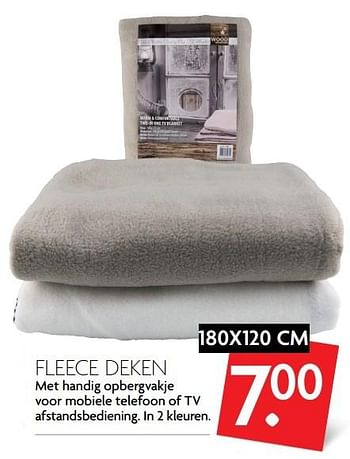 Aanbiedingen Fleece deken - Huismerk - Deka Markt - Geldig van 19/02/2017 tot 25/02/2017 bij Deka Markt