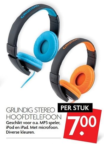 Aanbiedingen Grundig stereo hoofdtelefoon - Grundig - Geldig van 19/02/2017 tot 25/02/2017 bij Deka Markt