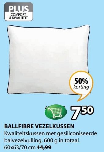 Aanbiedingen Ballfibre vezelkussen - Huismerk - Jysk - Geldig van 14/02/2017 tot 26/02/2017 bij Jysk