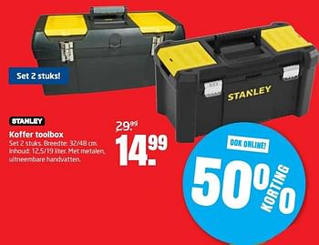 Aanbiedingen Koffer toolbox - Stanley - Geldig van 13/02/2017 tot 26/02/2017 bij Formido