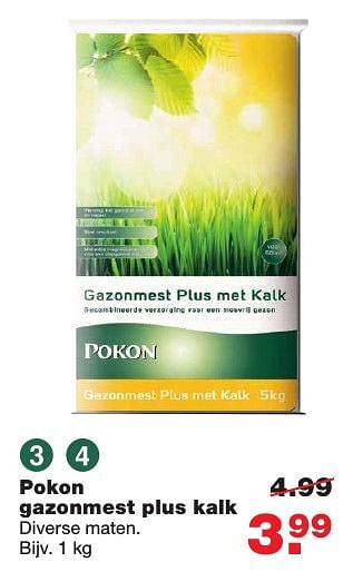 Aanbiedingen Pokon gazonmest plus kalk - Pokon - Geldig van 20/02/2017 tot 26/02/2017 bij Praxis