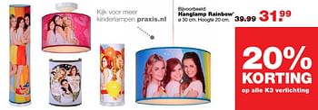 Aanbiedingen Hanglamp rainbow - Huismerk - Praxis - Geldig van 20/02/2017 tot 26/02/2017 bij Praxis