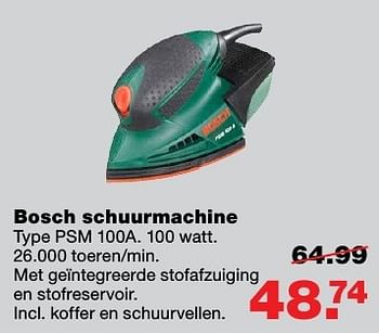 Aanbiedingen Bosch schuurmachine psm 100a - Bosch - Geldig van 20/02/2017 tot 26/02/2017 bij Praxis