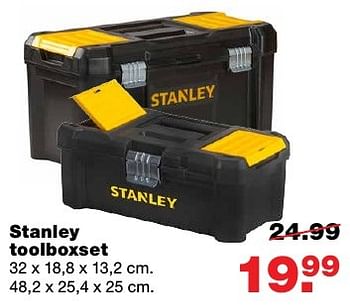 Aanbiedingen Stanley toolboxset - Stanley - Geldig van 20/02/2017 tot 26/02/2017 bij Praxis