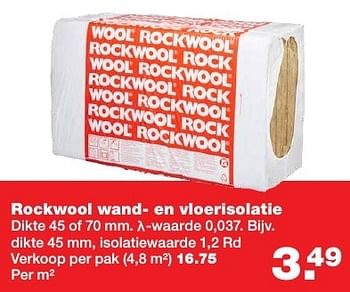 Aanbiedingen Rockwool wand- en vloerisolatie - Rockwool - Geldig van 20/02/2017 tot 26/02/2017 bij Praxis