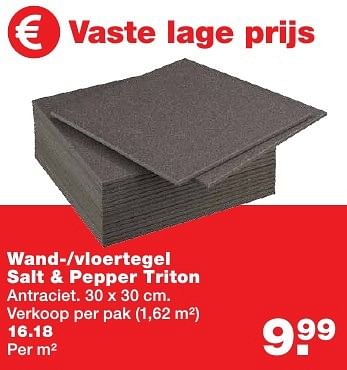 Aanbiedingen Wand--vloertegel salt + pepper triton - Huismerk - Praxis - Geldig van 20/02/2017 tot 26/02/2017 bij Praxis