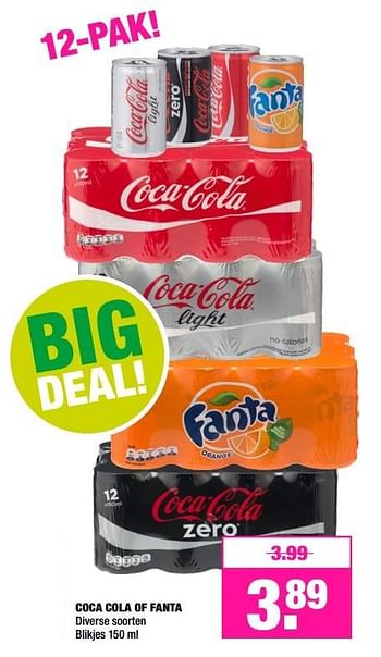 Aanbiedingen Coca cola of fanta - Huismerk - Big Bazar - Geldig van 21/02/2017 tot 27/02/2017 bij Big Bazar