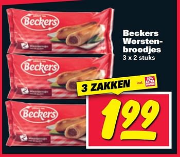 Aanbiedingen Beckers worstenbroodjes - Beckers - Geldig van 20/02/2017 tot 26/02/2017 bij Nettorama