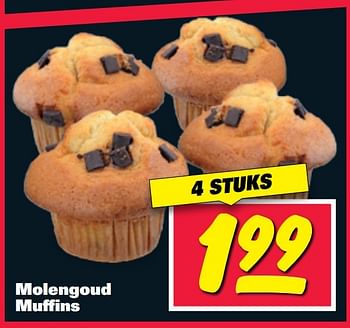 Aanbiedingen Molengoud muffins - Molengoud - Geldig van 20/02/2017 tot 26/02/2017 bij Nettorama