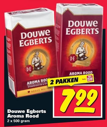 Aanbiedingen Douwe egberts aroma rood - Douwe Egberts - Geldig van 20/02/2017 tot 26/02/2017 bij Nettorama