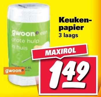 Aanbiedingen Keukenpapier - Gâ€™woon - Geldig van 20/02/2017 tot 26/02/2017 bij Nettorama