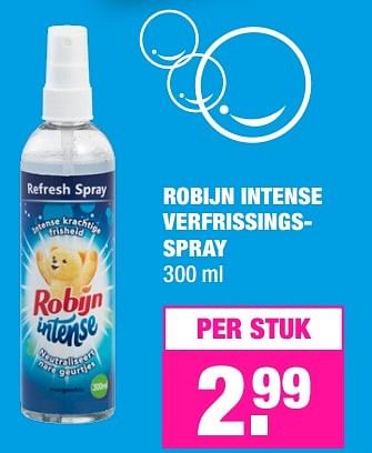 Aanbiedingen Robijn intense verfrissingsspray - Robijn - Geldig van 21/02/2017 tot 27/02/2017 bij Big Bazar