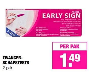 Aanbiedingen Zwangerschapstests - Huismerk - Big Bazar - Geldig van 21/02/2017 tot 27/02/2017 bij Big Bazar