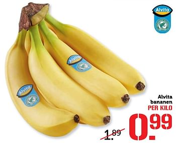 Aanbiedingen Alvita bananen - Huismerk - Coop - Geldig van 20/02/2017 tot 26/02/2017 bij Coop