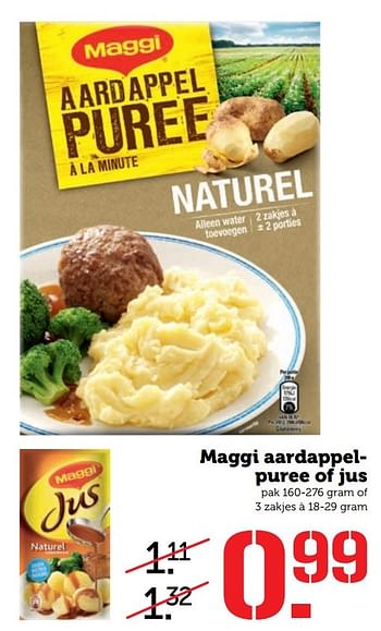 Aanbiedingen Maggi aardappelpuree of jus - MAGGI - Geldig van 20/02/2017 tot 26/02/2017 bij Coop