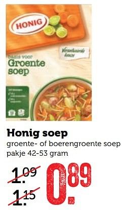 Aanbiedingen Honig soep - Honig - Geldig van 20/02/2017 tot 26/02/2017 bij Coop