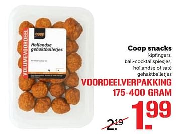 Aanbiedingen Coop snacks - Huismerk - Coop - Geldig van 20/02/2017 tot 26/02/2017 bij Coop