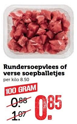 Aanbiedingen Rundersoepvlees of verse soepballetjes - Huismerk - Coop - Geldig van 20/02/2017 tot 26/02/2017 bij Coop