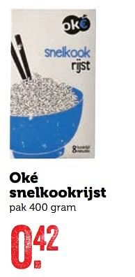 Aanbiedingen Oké snelkookrijst - Oké - Geldig van 20/02/2017 tot 26/02/2017 bij Coop