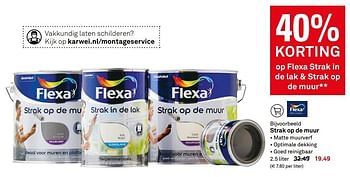 Aanbiedingen Strak op de muur - Flexa - Geldig van 20/02/2017 tot 26/02/2017 bij Karwei