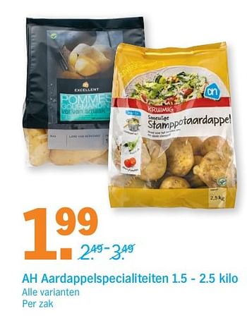 Aanbiedingen Ah aardappelspecialiteiten - Huismerk - Albert Heijn - Geldig van 20/02/2017 tot 26/02/2017 bij Albert Heijn