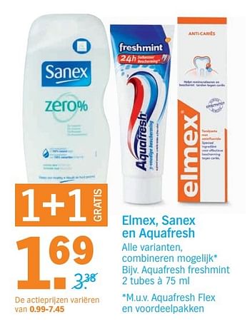 Aanbiedingen Elmex, sanex en aquafresh freshmint - Aquafresh - Geldig van 20/02/2017 tot 26/02/2017 bij Albert Heijn