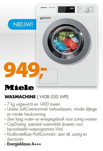 Aanbiedingen Miele wasmachine wdb 030 wps - Miele - Geldig van 20/02/2017 tot 26/02/2017 bij Expert