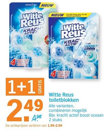Aanbiedingen Witte reus toiletblokken - Witte reus - Geldig van 20/02/2017 tot 26/02/2017 bij Albert Heijn