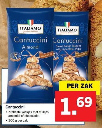 Aanbiedingen Cantuccini - Italiamo - Geldig van 20/02/2017 tot 26/02/2017 bij Lidl