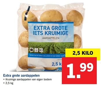 Aanbiedingen Extra grote aardappelen - Huismerk - Lidl - Geldig van 20/02/2017 tot 26/02/2017 bij Lidl