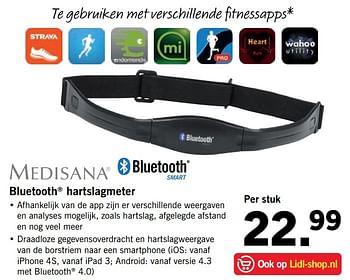 Aanbiedingen Bluetooth hartslagmeter - Medisana - Geldig van 20/02/2017 tot 26/02/2017 bij Lidl