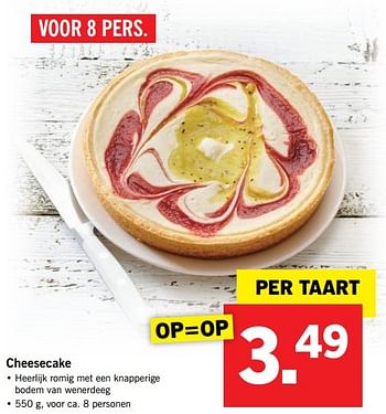 Aanbiedingen Cheesecake - Huismerk - Lidl - Geldig van 20/02/2017 tot 26/02/2017 bij Lidl
