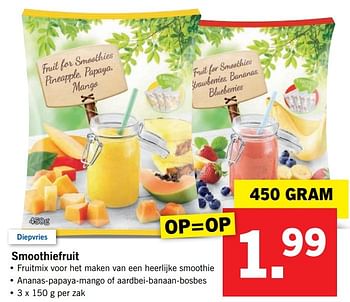 Aanbiedingen Smoothiefruit - Huismerk - Lidl - Geldig van 20/02/2017 tot 26/02/2017 bij Lidl