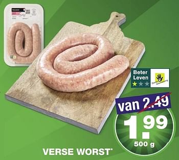 Aanbiedingen Verse worst - Huismerk - Aldi - Geldig van 19/02/2017 tot 26/02/2017 bij Aldi