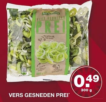 Aanbiedingen Vers gesneden prei - All Seasons - Geldig van 19/02/2017 tot 26/02/2017 bij Aldi