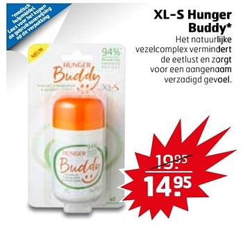 Aanbiedingen Xl-s hunger buddy - XL-S Medical - Geldig van 21/02/2017 tot 26/02/2017 bij Trekpleister