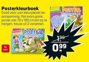 Aanbiedingen Posterkleurboek - Huismerk - Trekpleister - Geldig van 21/02/2017 tot 26/02/2017 bij Trekpleister